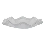 Vietri Rufolo Glass Platinum Ruffled Platter New Without Box. Fixed Price $95.20.