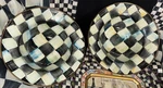 (2) Camp Mackenzie Childs 8 Breakfast Bowls, Courtly Check Enamel. Fixed Price $78.99.