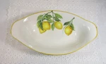 Effetti Home Oval Serving Bowl Lemons "lemoni" 12X7" Hand Made Italy. Fixed Price $18.00.