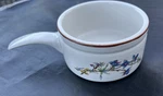 Woodhill Fine Bakeware Oven Safe French Onion Soup Chili Bowl Handle Floral. Fixed Price $11.99.