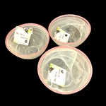Set 3 Of Tabletops Ardacam Artisan Glass Pink Cereal Soup Bowl Swirl White. Fixed Price $28.46.