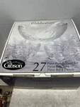 Punch Bowl Set Complete 27 Piece 2002 Celebration Gibson With Base And Ladle Nob. Fixed Price $21.00.