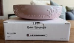 Creuset Stoneware Jardin Relief Collection 7 Pasta Bowl Shell Pink. Fixed Price $54.99.