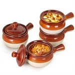 Lifver French Onion Soup Bowls With Handles, 18 Ounce Ceramic. Fixed Price $44.20.