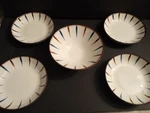 Tok 7 Porcelain Rice Salad - Set OF4 Shallow Saucer & 8 Server. Fixed Price $29.99.