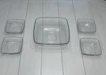Anchor Hocking Union Square 8" Serving + 4" Fruit Salad Bowls Set Disc'd. Fixed Price $19.99.