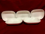 Alessi Set Of 5 White Delta Porcelain Rectangle Salad/serving Bowls 8" X 6". Fixed Price $74.95.