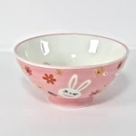 Mino Ware Kids Rice Bowl Rabbit Strawberry Schen Japanese 4" Ceramic Kawaii. Fixed Price $12.95.