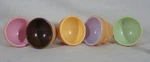 Fanciful Greenco Vibrant Colorful Set Of 5 Ice Cream Cone Dessert Bowl. Fixed Price $10.99.