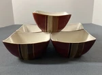 Set Of 5 Gibson Elite Regent Classic Red Soup/cereal Bowl Brown Stripes. Fixed Price $30.00.