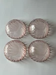 Set Of 4 Arcoroc France Blush Pink Swirl Rosaline Glass Dessert Bowls Vintage 5. Fixed Price $18.98.