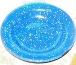 Blue & White Speckled Enamelware Granite 8" Soup Cereal Bowl. Fixed Price $9.99.