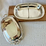 Reed & Barton Mayflower 5001 Silver Plate Double Vegetable Bowl With Lid. Fixed Price $22.99.