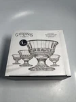 Godinger Gatherings Crystal Footed Dessert Bowls Italian Pc Set 4"X3.25" New!. Fixed Price $24.29.