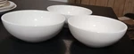 Vintage Russel Wright Iroquois Casual White Coupe Cereal Bowls - Set Of 3. Fixed Price $22.99.