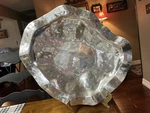 18.75"X16"X2.25" Beatriz Ball Soho Lorena Centerpiece Large Metal Bowl Mexico. Fixed Price $195.95.