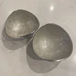 Shell Silver Toned Bowl Candy Dish Handcrafted Simplydesignz India Set Of 2. Fixed Price $15.00.
