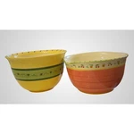 Pfaltzgraff Secrets Of Pistoulet Mixing Bowl Set Jana Kolpen Yellow Orange 2PC. Fixed Price $95.00.