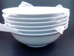 2 QT/64 Oz - 9 3/4" White Melamine Round Rimless Serving Bowls ( ) New. Fixed Price $37.50.
