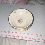 Nautilus Floral Ceramic Cereal Bowls Set Of 4 Ivory Multicolor M39N8 5.5IN. Fixed Price $20.00.
