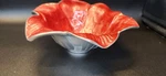 Julia Knight Flowers Lily 8-INCH Bowl Raspberry Pink Signed Enamel Metal. Fixed Price $18.95.