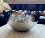 Cast Aluminum Daisy Salad Bowl And Serving Utensils By "ihi Made India".. Fixed Price $29.99.