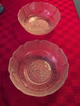 2 Arcoroc France Fleur 7 In. Bowl, Soup Clear Glass Floral Rare. Fixed Price $36.00.