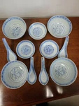 Vintage Rice Eyes Dragon Soup Set Of Four W/spoons - Three Sauce. Fixed Price $55.25.