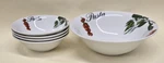 5 Pc Hampton Home Pasta Serving & Individual Bowls Tomatoes Basil Spagetti. Fixed Price $26.00.