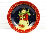 Certified International 12" Salad Pasta Bowl Snowman Holly Stars Susan Winget. Fixed Price $12.95.