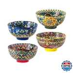 Henten Home Ceramic Soup Bowls Of 4, Bohemia 22 Oz Cereal Set, Porcela. Fixed Price $46.99.
