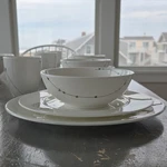 Lenox Simply Fine Flourish Bone China Dinner Set Plates Bowls Cups. Fixed Price $379.50.