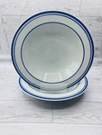Set Of 2 Mikasa Cera-stone Blue NB500 Rim Soup Pasta Bowls Japan Stoneware. Fixed Price $14.39.