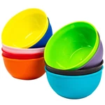 Youngever 9 Pack 10 Ounce Plastic Bowls, Kids Oz, Rainbow Colors. Fixed Price $18.99.