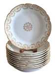 Antique Limoges Ls&s Lazarus Straus And Sons 10 Pink Roses Rim Soup Bowl Plates. Fixed Price $249.00.