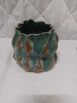Handmade Ceramic Pot/vessel, Unique Texture Design Two Toned Glaze Finish. L-64. Fixed Price $19.00.