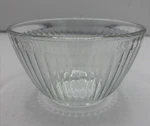 Pyrex 3 Cup Glass Ribbed Bowl Euc Clear 7401 - 5.5 Made The Usa Mixing. Fixed Price $6.99.