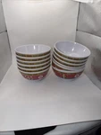 Rice Bowl Set 4 3/8"X2" Melamine Tai-hong Ware Pink (10) Shuangho Red (2) Unused. Fixed Price $29.99.