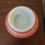 Carlisle Sauce Bowls Set Of 4 Melon And Ivory. Fixed Price $10.00.