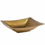 Rectangular Gold Plastic Soup Bowls 12 Oz For Parties, Catering - 10 Count. Fixed Price $18.88.