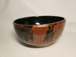 Modern Studio Art Pottery Stoneware Bowl 9" Signed Glazed Handmade Serving. Fixed Price $26.40.