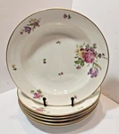 Vtg Rosenthal Else K2922 Large Soup Bowls 9.25" Set Of 6 Floral W/ Gold Trim. Fixed Price $199.87.
