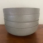 World Market Bowls 4 Rare Speckled Gray Unbreakable Plastic Durable Cereal Salad. Fixed Price $19.00.