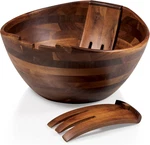 Fabio Viviani Acacia Wood Salad Bowl With Magnetic Serving Tools. Fixed Price $154.99.