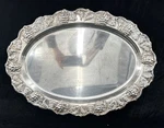 Large 19.5" - Lawrence Smith Co Boston Silverplate Tray W/ Grapeleaf Design. Fixed Price $85.49.