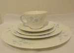 Spode Uk Vintage Blanche Chine Geisha Blue 5 Pc Set: 3 Plates, Cup & Saucer. Fixed Price $69.93.
