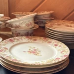 Charles Field Haviland Porcelain Floral 23 Piece Dish Set. Fixed Price $230.00.