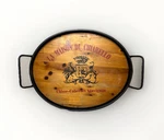 Rustic Cedar Wood W/black Wrought Iron, Rimmed Tray "la Maison Du Chiarello". Fixed Price $29.99.