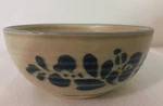 Pfaltzgraff Folk Art Soup Cereal Bowl Blue Tan 600 Stoneware Vtg Castle Stamp. Fixed Price $12.00.