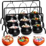 Halloween Party Decor Set: 9 Cauldrons & 6 Pumpkin-shaped Bowls. Fixed Price $116.99.